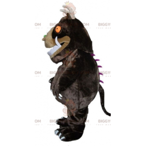 BIGGYMONKEY™ Disfraz de mascota de monstruo marrón grande con