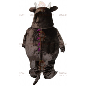 Costume de mascotte BIGGYMONKEY™ de gros monstre marron avec de