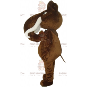 Costume de mascotte BIGGYMONKEY™ de gros mammouth marron avec