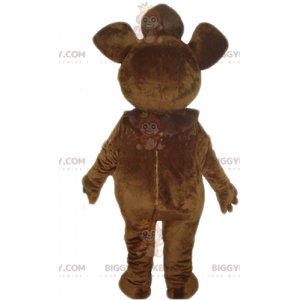 BIGGYMONKEY™ Big Brown Mammoth Mascot Costume With Big Tusks –