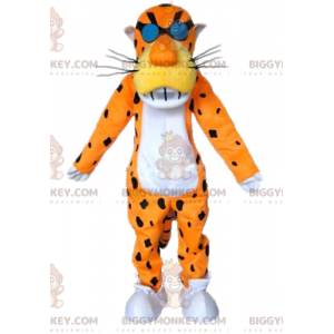Orange hvid og sort tiger BIGGYMONKEY™ maskotkostume med
