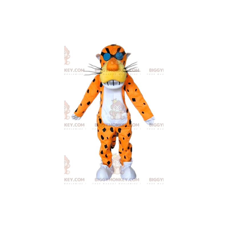 Orange White and Black Tiger BIGGYMONKEY™ Mascot Costume with