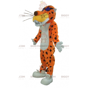 Orange White and Black Tiger BIGGYMONKEY™ Mascot Costume with