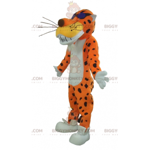 Traje de mascote laranja branco e preto tigre BIGGYMONKEY™ com