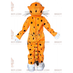 Costume da mascotte BIGGYMONKEY™ tigre bianca e nera arancione