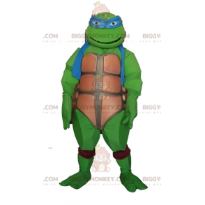 Leonardos berömda Blue Turtle Mascot Costume BIGGYMONKEY™ från