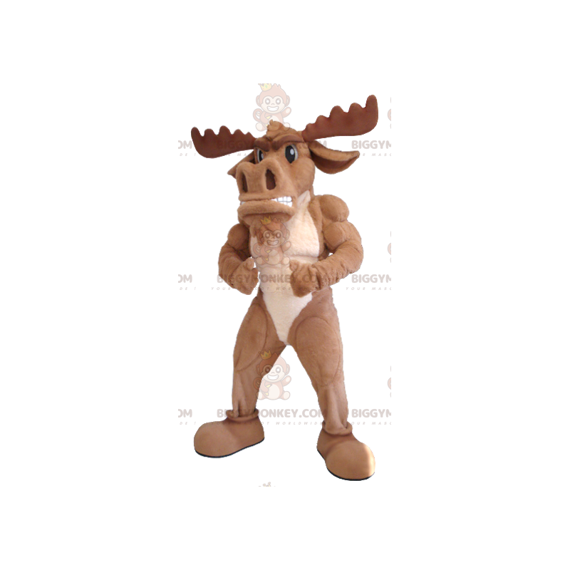 Brown Caribou Moose BIGGYMONKEY™ Mascot Costume –