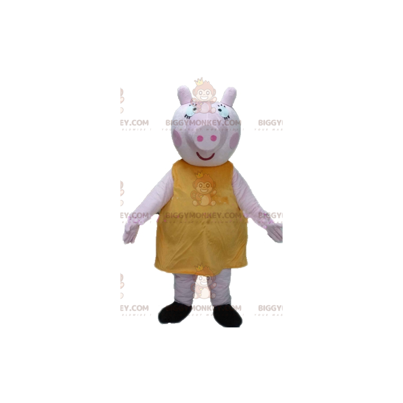 BIGGYMONKEY™ Costume da mascotte di maiale rosa grasso con