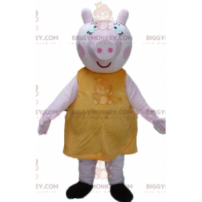 BIGGYMONKEY™ Fat Pink Pig Mascot Costume With Funny Plump