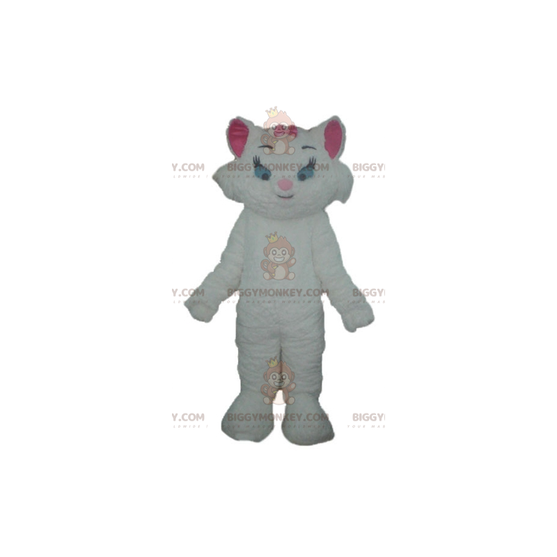 Het beroemde witte kitten Mary BIGGYMONKEY™ mascottekostuum van