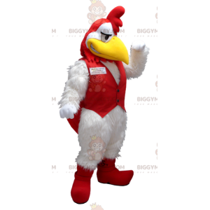 White and Red Rooster BIGGYMONKEY™ Mascot Costume -