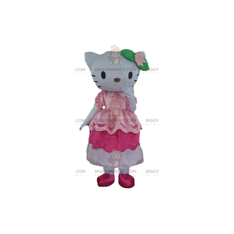 MASCOT COSTUME BIGGYMONKEY™ of the cat Hello Kitty dressed in pink