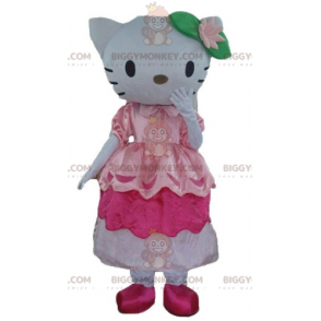 Costume de mascotte BIGGYMONKEY™ du chat Hello Kitty en robe