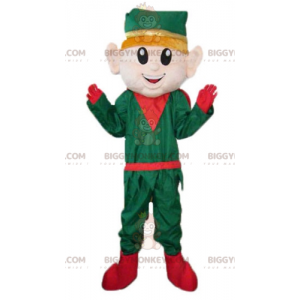 Costume de mascotte BIGGYMONKEY™ d'elfe de lutin de Noël en