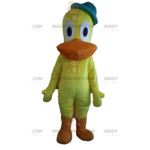 Traje de mascote de pato canário amarelo e laranja BIGGYMONKEY™