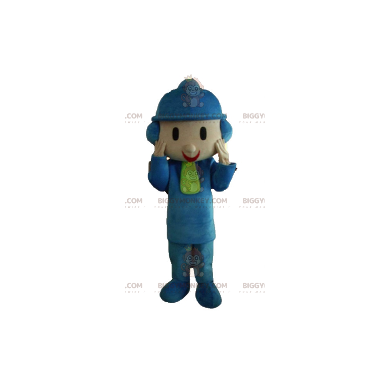 Kid's BIGGYMONKEY™ Mascot Costume Dressed In Winter Outfit With