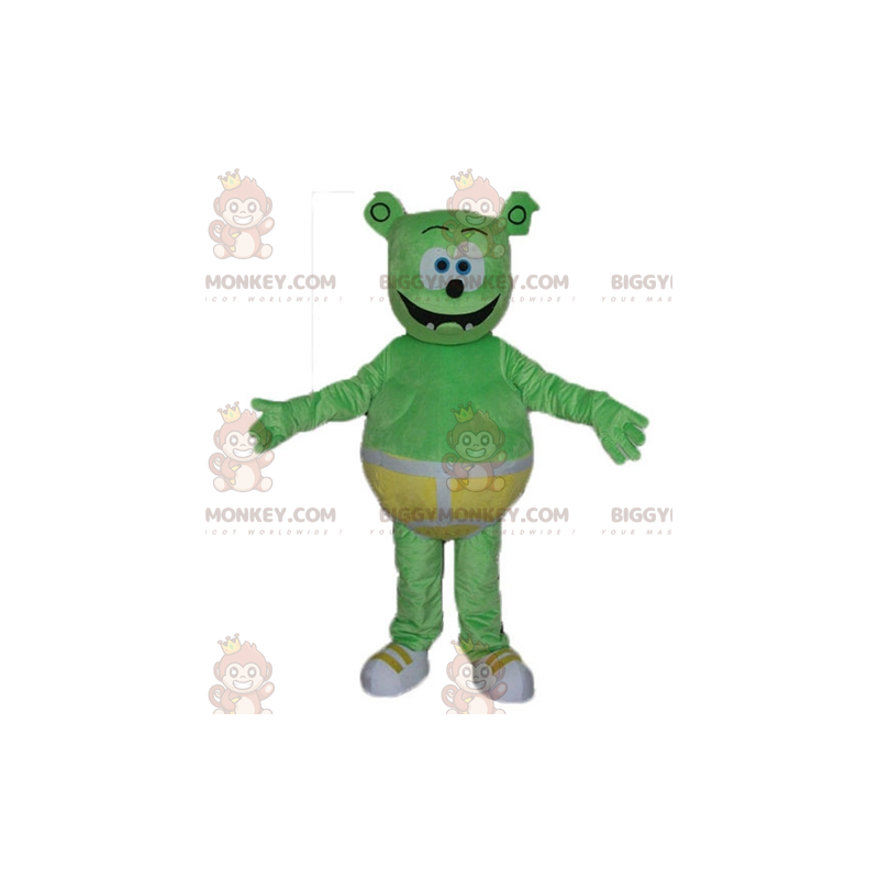 Costume da mascotte verde Monster Teddy BIGGYMONKEY™ con slip