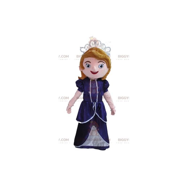 Cartoon prinses koningin BIGGYMONKEY™ mascottekostuum -