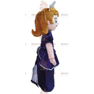 Traje de mascote de desenho animado princesa rainha