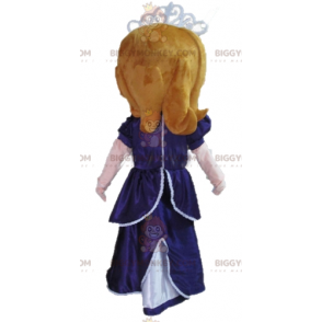 Cartoon prinses koningin BIGGYMONKEY™ mascottekostuum -