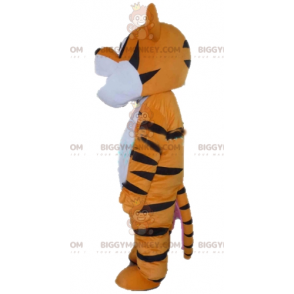 Tiger BIGGYMONKEY™ Maskottchen-Kostüm in Orange, Weiß und
