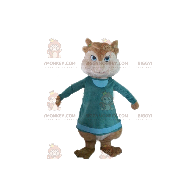 Traje de mascote de esquilo marrom BIGGYMONKEY™ de Alvin e os