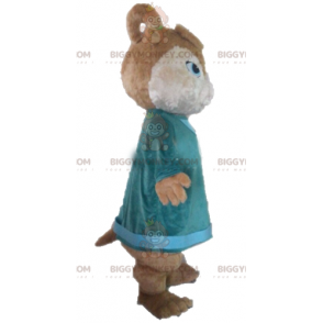 Traje de mascote de esquilo marrom BIGGYMONKEY™ de Alvin e os