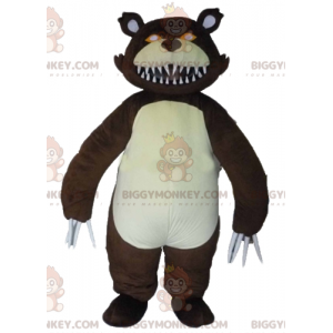 Costume de mascotte BIGGYMONKEY™ d'ours féroce de grizzli avec