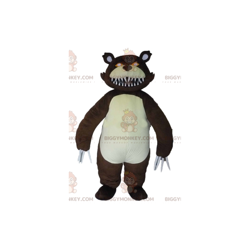 Costume de mascotte BIGGYMONKEY™ d'ours féroce de grizzli avec