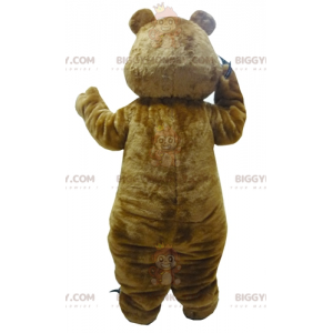 Braun-weißer Teddybär BIGGYMONKEY™ Maskottchen-Kostüm mit