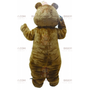 Braun-weißer Teddybär BIGGYMONKEY™ Maskottchen-Kostüm mit