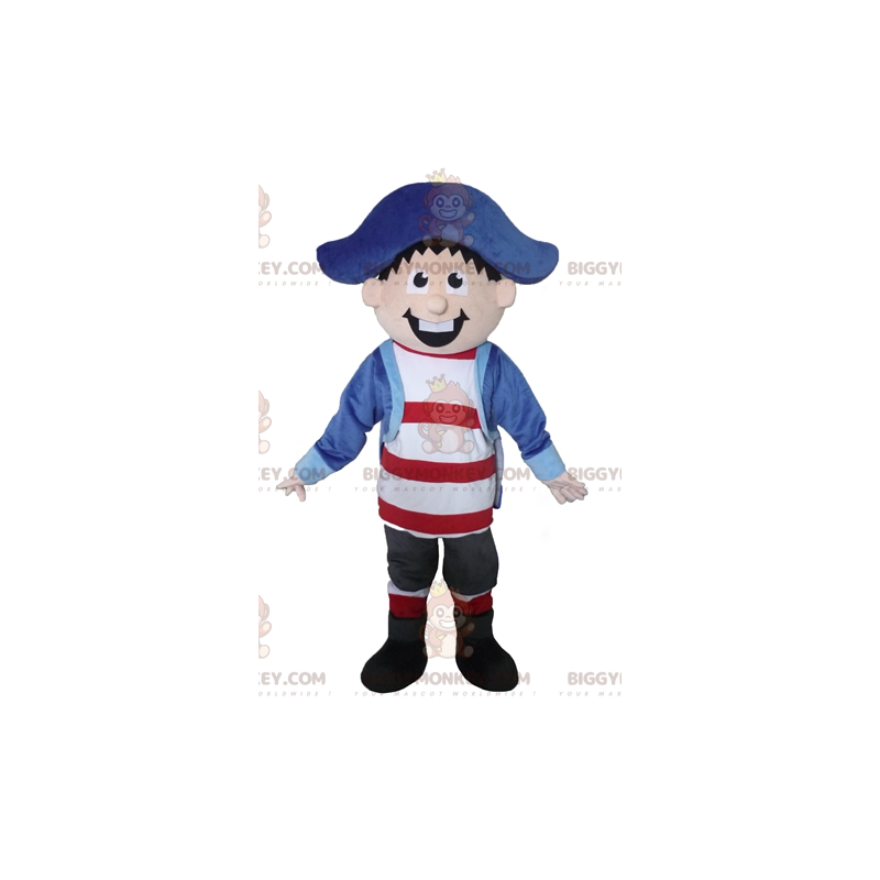 Disfraz de mascota de BIGGYMONKEY™ Capitán pirata muy sonriente