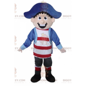 Costume de mascotte BIGGYMONKEY™ de marin de capitaine de