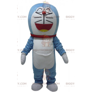 Doraemon berømt manga blå kat BIGGYMONKEY™ maskot kostume -