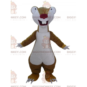 BIGGYMONKEY™ maskotdräkt av Sid, den berömda bruna sengångaren