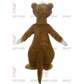 BIGGYMONKEY™ maskotdräkt av Sid, den berömda bruna sengångaren