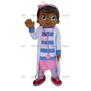 Κοστούμι μασκότ Nurse Doctor Girl BIGGYMONKEY™ σε ροζ και μπλε