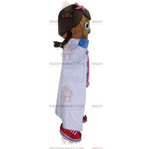 Nurse Doctor Girl BIGGYMONKEY™ mascottekostuum in roze en blauw