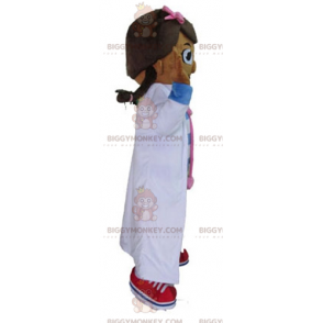 Nurse Doctor Girl BIGGYMONKEY™ maskotdräkt i rosa och blått -