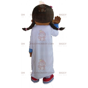 Nurse Doctor Girl BIGGYMONKEY™ mascottekostuum in roze en blauw