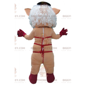 BIGGYMONKEY™ Mascot Costume Pink Slut With Red Underwear –
