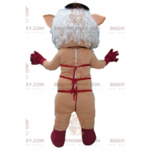 BIGGYMONKEY™ mascottekostuum roze slet met rood ondergoed -