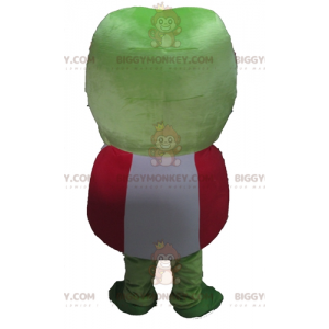 BIGGYMONKEY™ heel grappig mascottekostuum groene kikker in rood