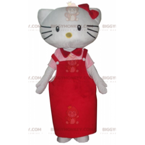 Costume de mascotte BIGGYMONKEY™ d'Hello Kitty chat de dessin