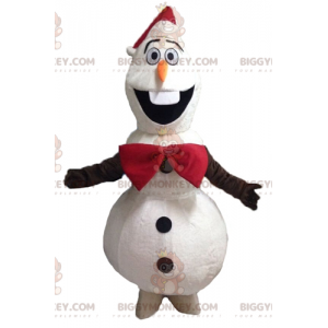 Traje de mascote famoso boneco de neve Olaf BIGGYMONKEY™ de