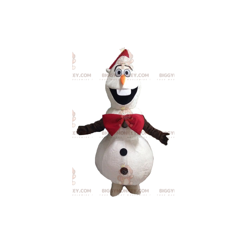 Costume de mascotte BIGGYMONKEY™ d'Olaf bonhomme de neige de la