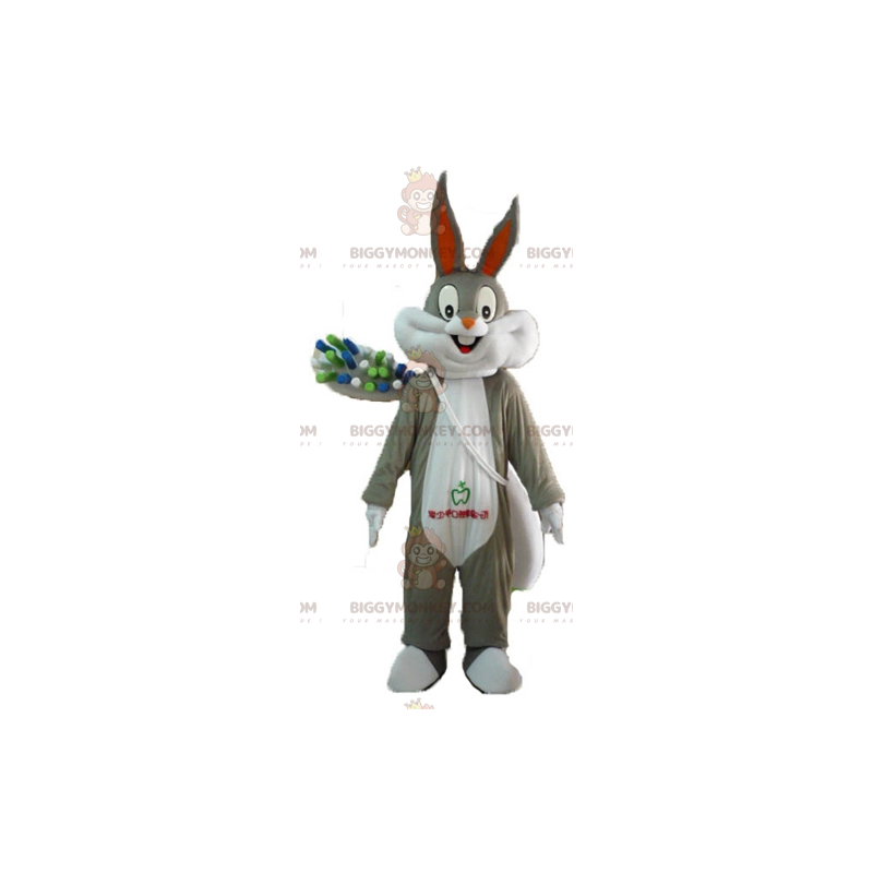 Costume da mascotte Bugs Bunny BIGGYMONKEY™ con spazzolino
