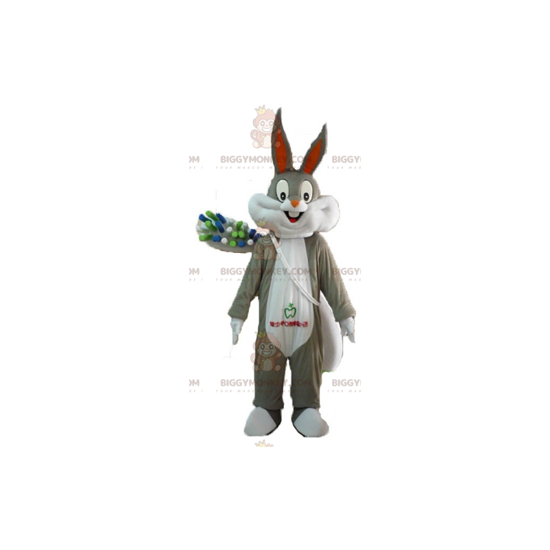 Traje de mascote Bugs Bunny BIGGYMONKEY™ com escova de dentes