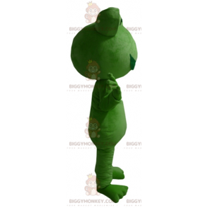 Traje de mascote de sapo verde sorridente gigante BIGGYMONKEY™