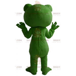 BIGGYMONKEY™ Costume da mascotte rana verde sorridente gigante